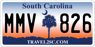 SC license plate MMV826