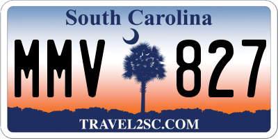SC license plate MMV827