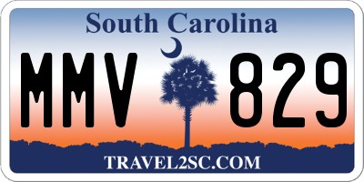 SC license plate MMV829