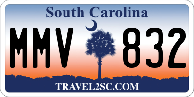 SC license plate MMV832