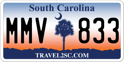 SC license plate MMV833