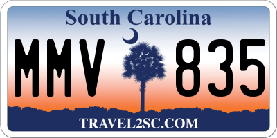 SC license plate MMV835