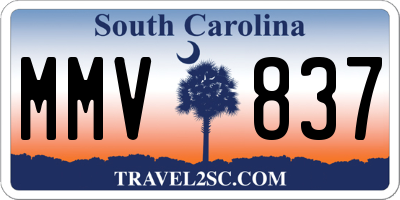 SC license plate MMV837