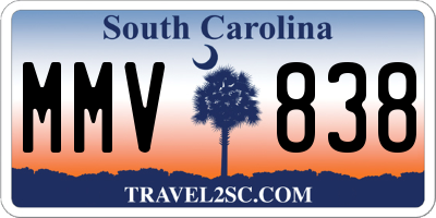 SC license plate MMV838