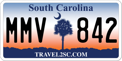 SC license plate MMV842