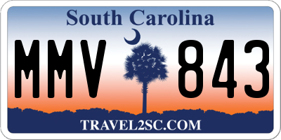 SC license plate MMV843