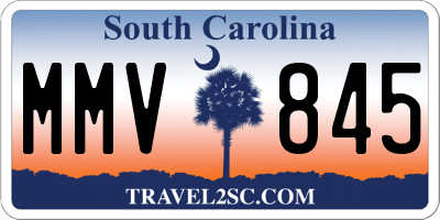 SC license plate MMV845