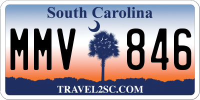 SC license plate MMV846