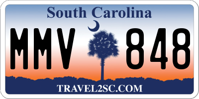 SC license plate MMV848