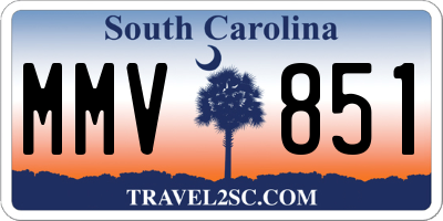 SC license plate MMV851