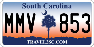SC license plate MMV853