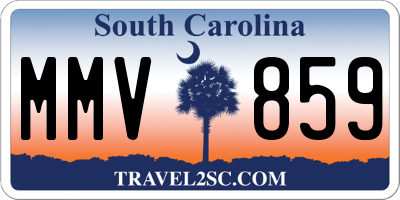 SC license plate MMV859