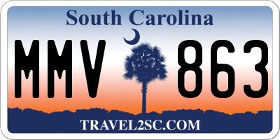 SC license plate MMV863