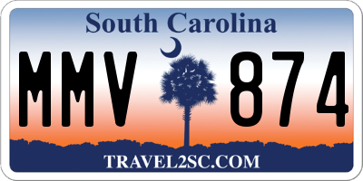 SC license plate MMV874