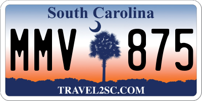 SC license plate MMV875