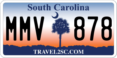 SC license plate MMV878