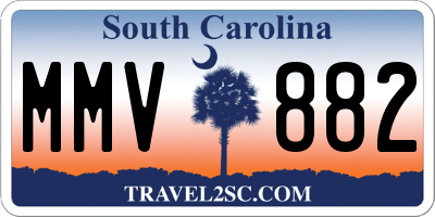SC license plate MMV882