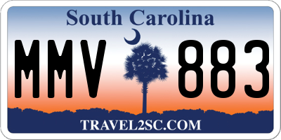 SC license plate MMV883
