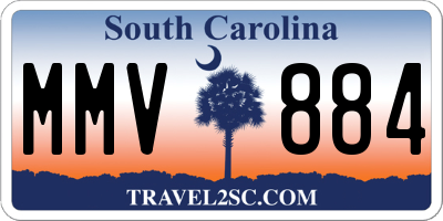 SC license plate MMV884