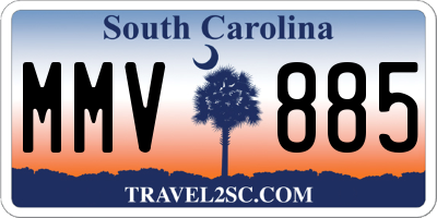 SC license plate MMV885