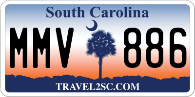 SC license plate MMV886