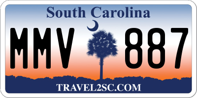 SC license plate MMV887