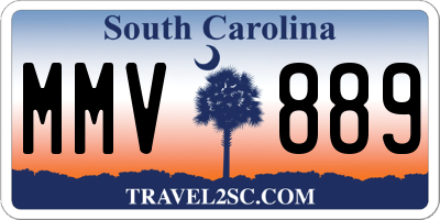 SC license plate MMV889