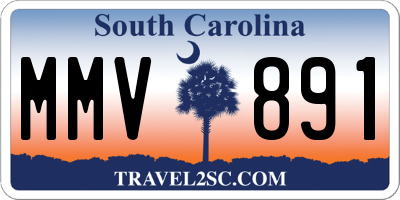 SC license plate MMV891
