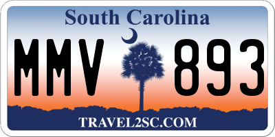 SC license plate MMV893