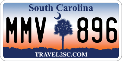 SC license plate MMV896