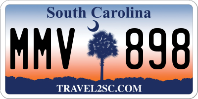 SC license plate MMV898