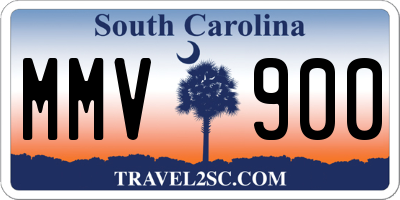 SC license plate MMV900
