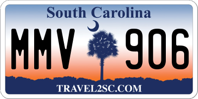 SC license plate MMV906