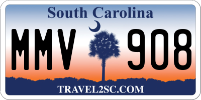 SC license plate MMV908