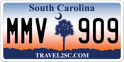 SC license plate MMV909