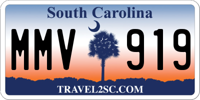 SC license plate MMV919