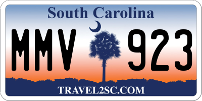 SC license plate MMV923