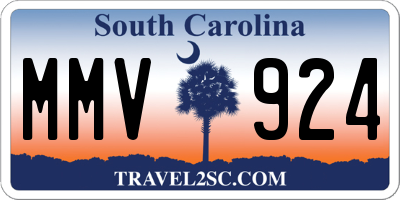 SC license plate MMV924