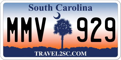 SC license plate MMV929