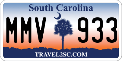 SC license plate MMV933