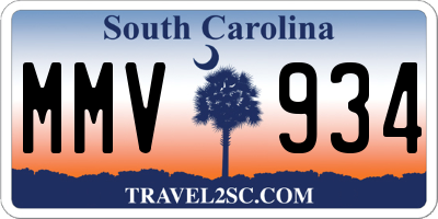 SC license plate MMV934