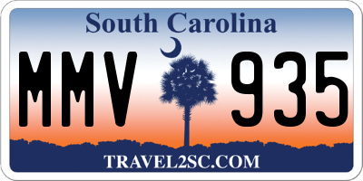 SC license plate MMV935