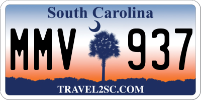 SC license plate MMV937