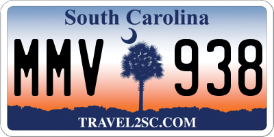 SC license plate MMV938