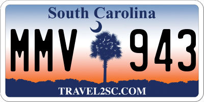 SC license plate MMV943