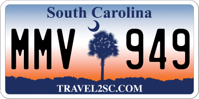 SC license plate MMV949