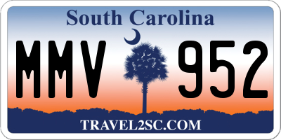 SC license plate MMV952