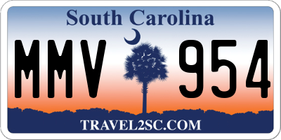 SC license plate MMV954