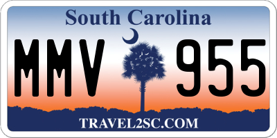 SC license plate MMV955