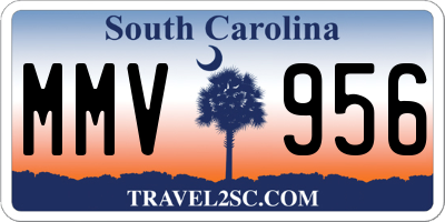 SC license plate MMV956